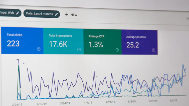 SEO analytics on a monitor
